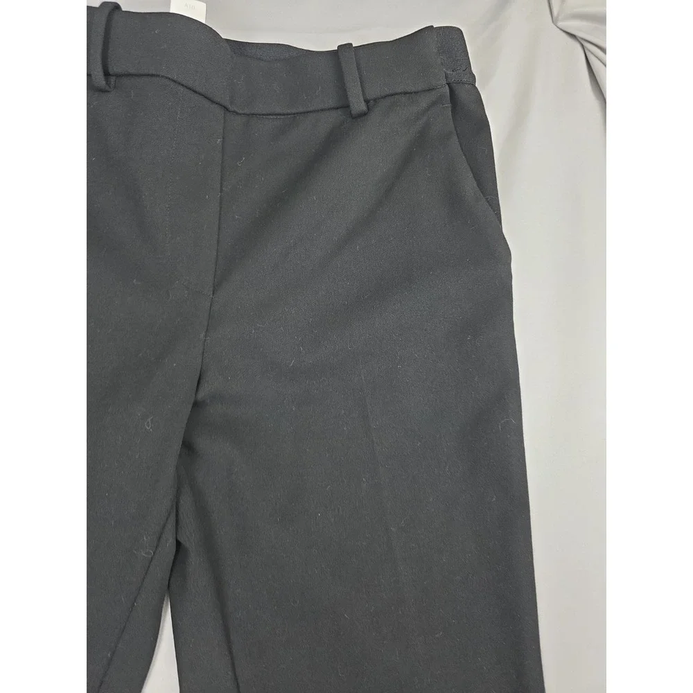 Hm Black Pants Pull On Size 8 Womens Elastic Waist Stripes
